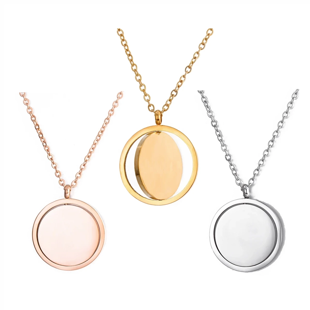 Image Rotating disc necklace